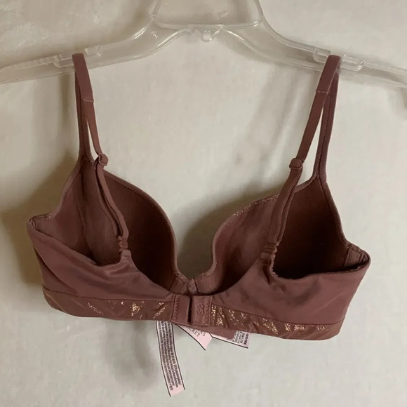 Victoria's Secret Body by Victoria Lined Demi Mauve Sparkle Bra 32D - Picture 3 of 16